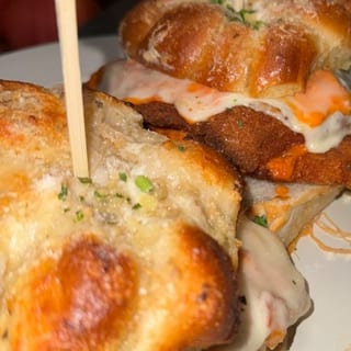Chicken Parm Garlic Knot Sandwiches