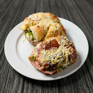 Mortadella Garlic Knot Sandwiches