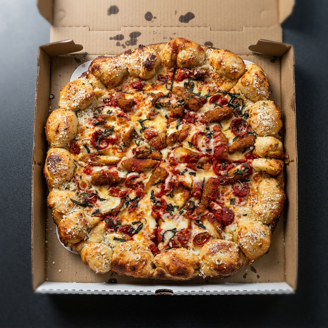 House Garlic Knot Crust Pizza.